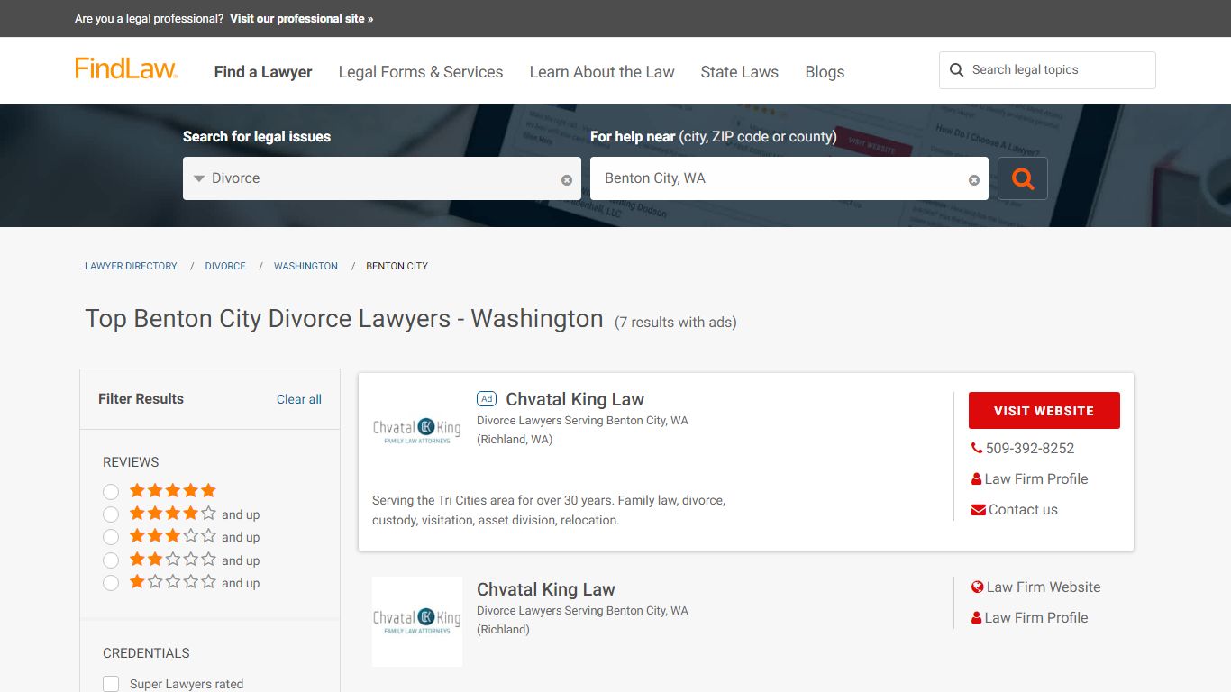 Best Benton City Divorce Lawyers & Law Firms - Washington | FindLaw